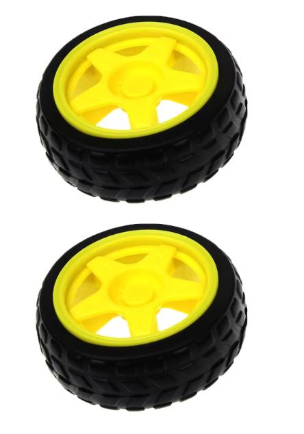 1/2/4P TT Motor Smart Car Robot Wheel Applicable to Arduino Diy Kit Wheel Smart Car Chassis Motor Robot Remote Control Car Wheel