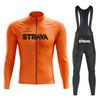 Men Women Cycling Jersey Set Long Sleeve Quick Dry Mountain Bike Riding Outfit Breathable Sportswear
