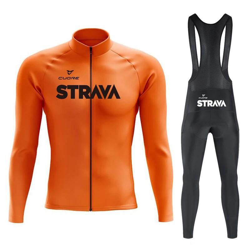 Men Women Cycling Jersey Set Long Sleeve Quick Dry Mountain Bike Riding Outfit Breathable Sportswear