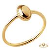 Gold Plated Ring 'Antica' Golden - 9x6 Mm