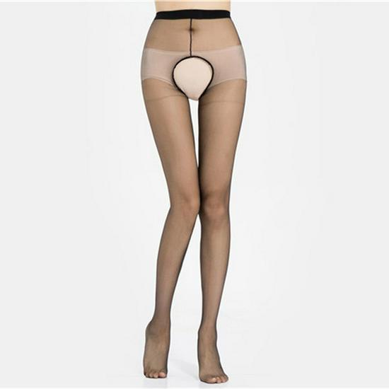 Silk Stockings: Thin, Core-Spun Pantyhose with Butterfly T-Crotch, Anti-Snagging Women's Bottoming Socks.