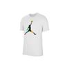 Jordan Сплошная цветная футболка с коротким рукавом с круглым вырезом и принтом, мужские топы, белые DN1469-100