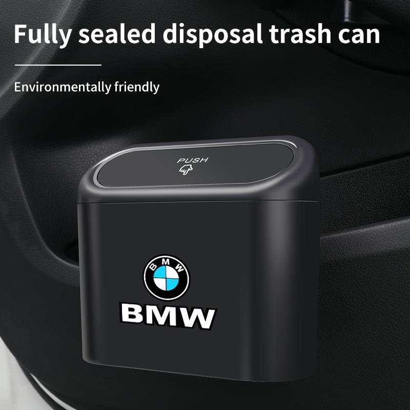 Hot 2025 Car Trash Can Hanging Garbage Bin Pressing Box With Lid For BMW X3 X5 M5 M3 E46 E90 E60 F10 E39 F30 E36 G30 E87 E70 E91