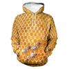 New Design Hoodie Honeycomb Bee 3d Printed Hoodies Men Women Hooded Sweatshirt Pullover Children Long Sleeves Tops Streetwear