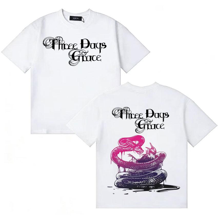 Three Days Grace Trendy Music Tshirts Cotton Harajuku Short Sleeve Tshirt Unisex Women Y2K Teenagers High Quality T Shirt Unisex