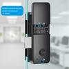 Glass Door Lock No Drill Smart Fingerprint Password Lock for Shops Offs Warehouses Black J01