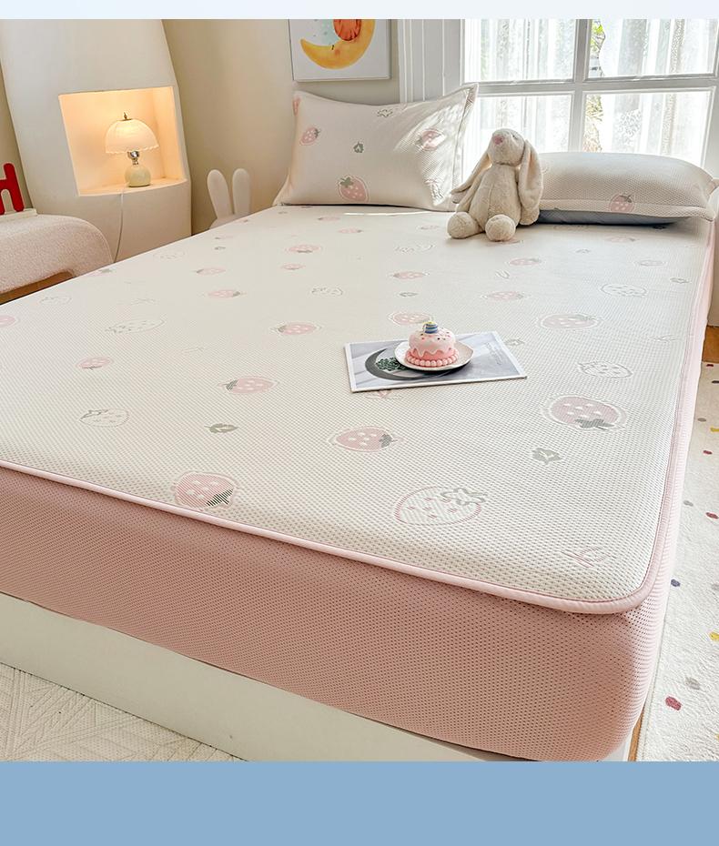 Sleeping grid (with packaging) A-class cartoon super cool feeling small fresh ice bean PE cool feeling mat three piece set