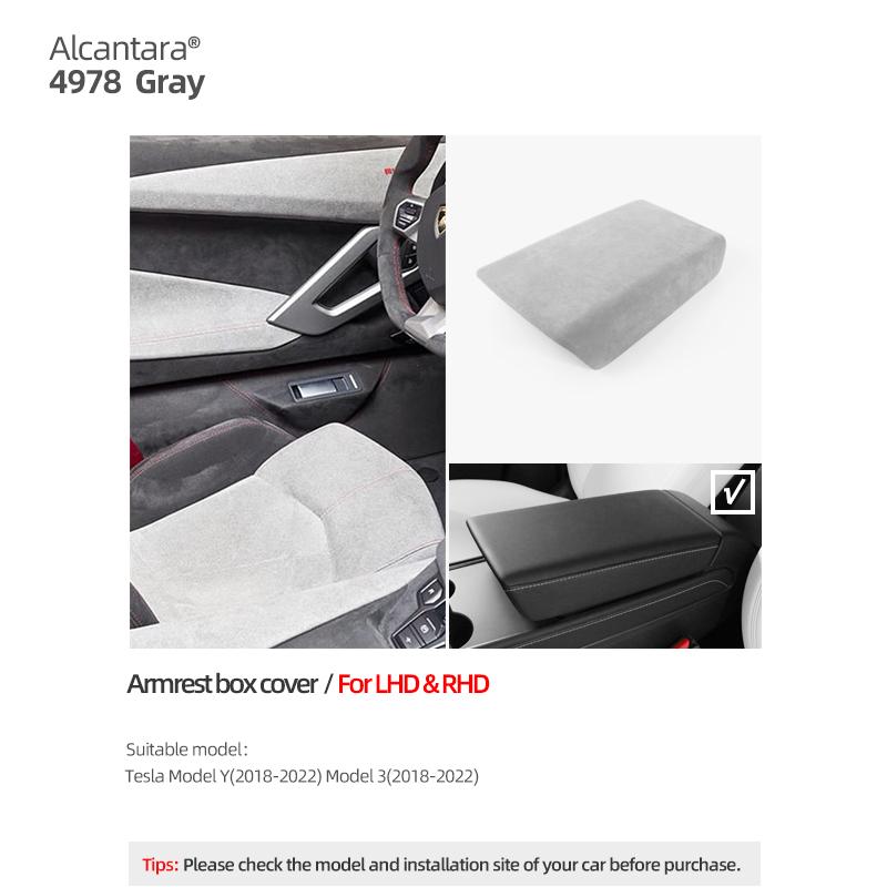 Betterhumz Для Tesla Model 3 Highland Model Y Juniper Из Алькантары Крышка Подлокотника Автомобиля Отделка ABS Тюнинг Аксессуары
