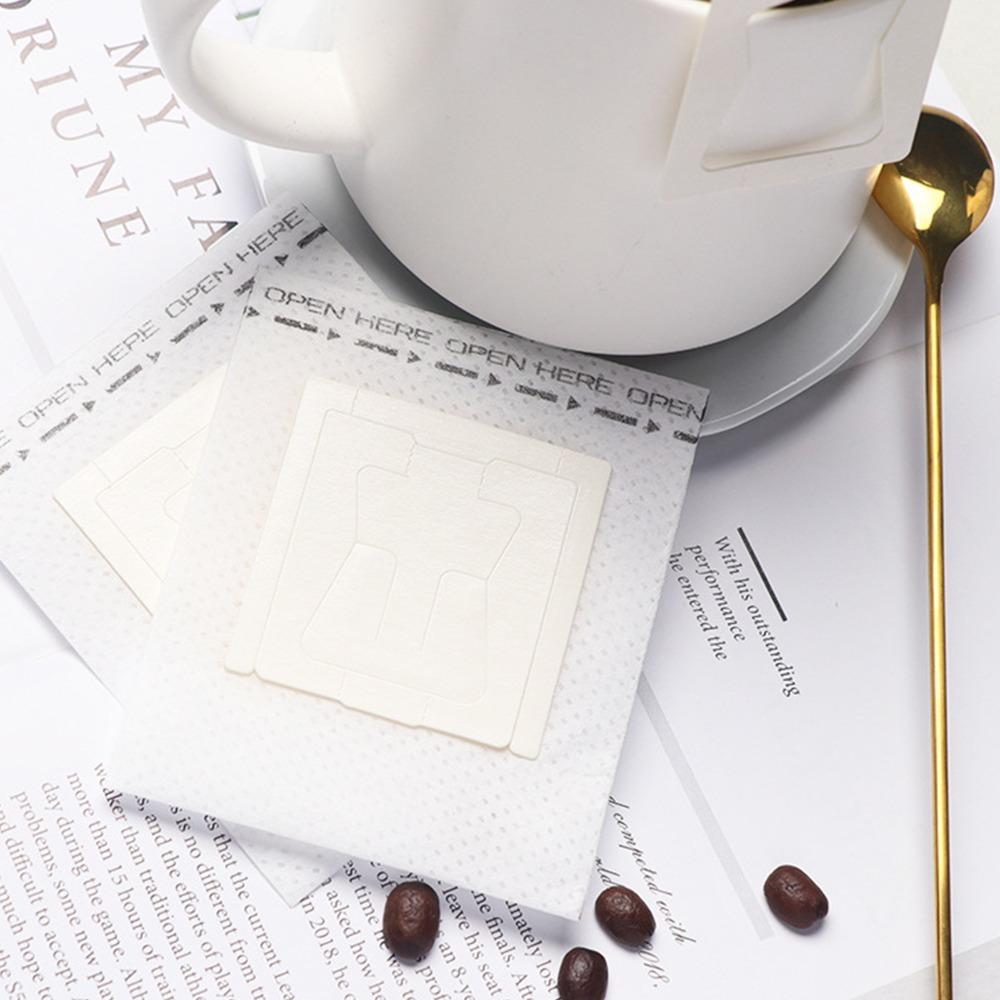 50pcs set Hanging Ear Design Coffee Filter Bags Disposable Single Serve Coffee Filters For Office