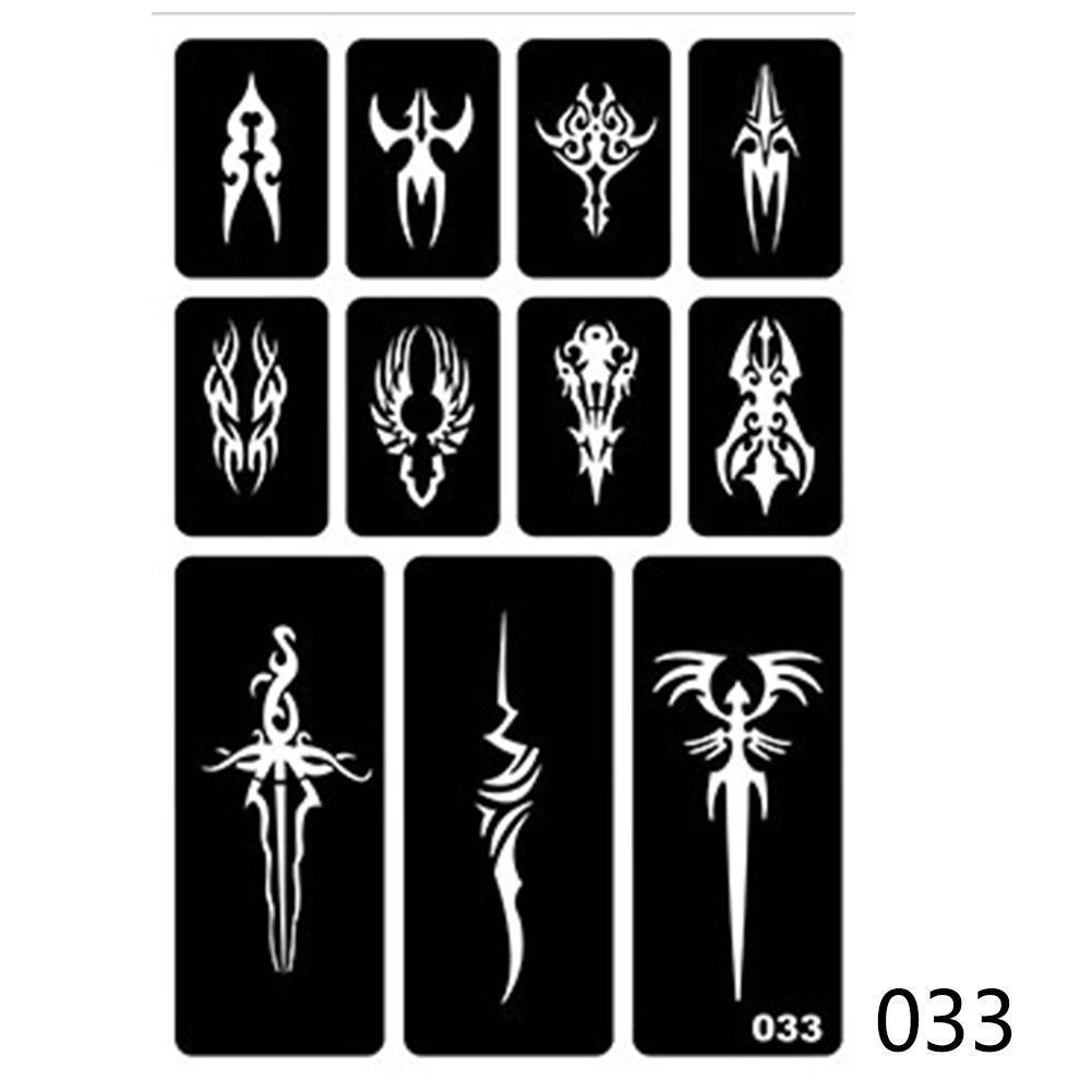 40 стилей, маленькие трафареты для татуировок с аэрографом для женщин и детей, шаблон для рисования, трафарет для татуировки хной для рисования, блестящие татуировки