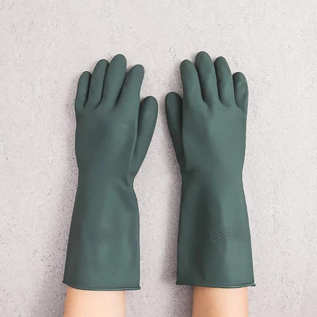 TAEHWA Color Rubber Gloves Deep Green M (2 Pairs)