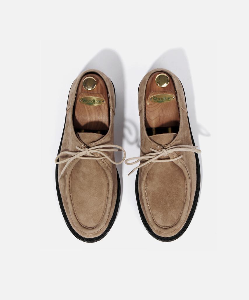 Custommood Richard Suede Tyrolean Derby Shoes (Olive Khaki)