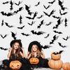 Halloween Bats Decorations 3D Pvc Bat On The Wall Black Bats Wall Stickers Halloween Scary Props