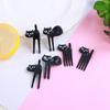 6Pcs Black Cat Fruit Fork Cute Toothpick Gadgets Kitten Dessert Decoration Fork
