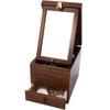 Коробка для косметики с деревянным зеркалом, ящик для хранения косметики, коробка для косметики, сделано в Японии