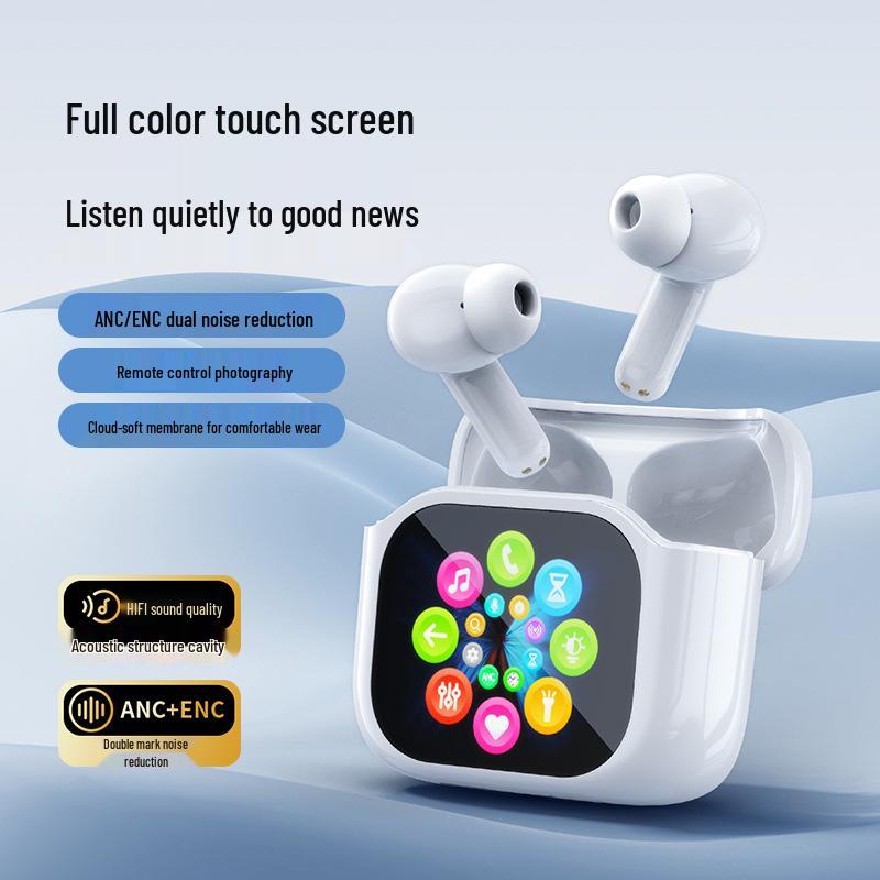Cross-border AI Bluetooth Earbuds with Screen Touch, Wireless Noise-Canceling, High-Quality Sound, and Binaural Design