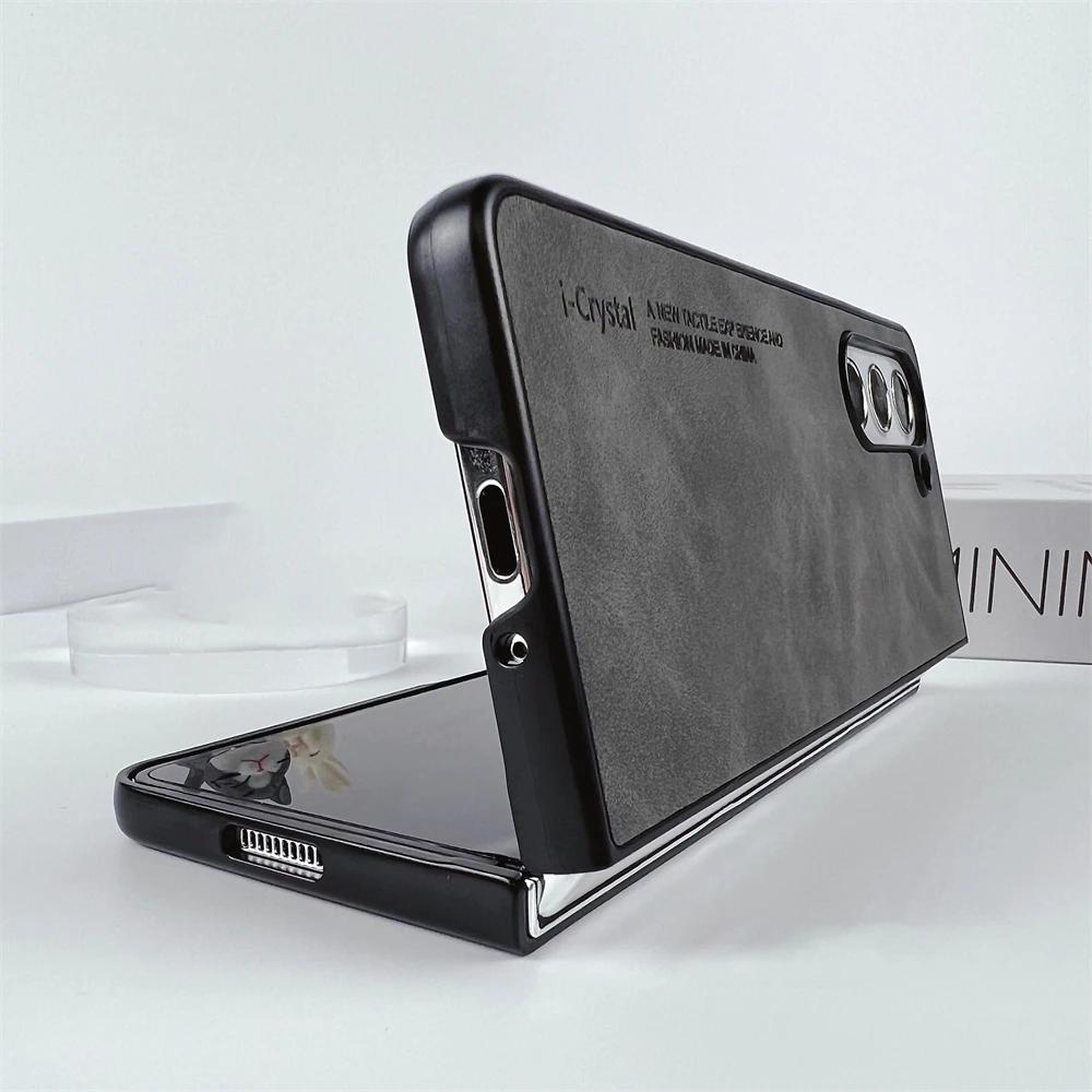 Премиальный Ультратонкий Матовый Чехол из Натуральной Овчины для Samsung Galaxy Z Fold 7 6 5 4 3 Защита Камеры Ударопрочный Противоударный Чехол