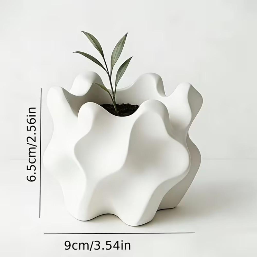3D Printed Succulent Pot Desktop Storage Flowerpot Modern Retro Irregular Planter Indoor