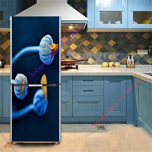 3d деревянная наклейка на холодильник, виниловая наклейка на холодильник, дверная крышка, полностью самоклеящиеся обои, декоративная пленка для морозильной камеры, пленка на заказ