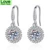 New Women Earring Pendant Fashion 925 Silver Diamond -Studded Gypsophila Ear Studs Piercing Hoops Earrings Jewelry Festival Gift