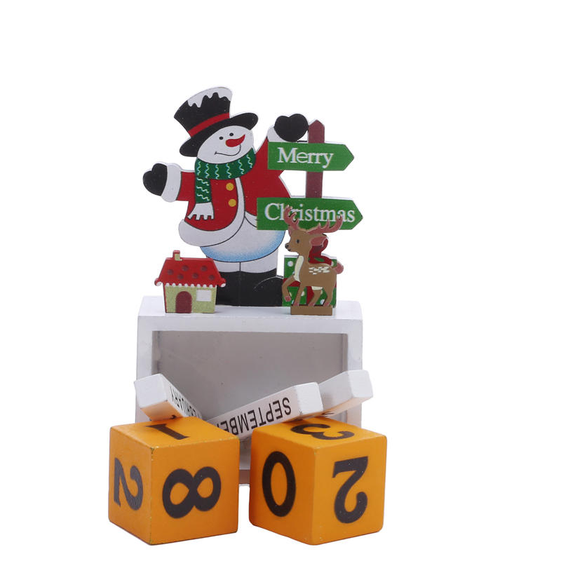 Креативное деревянное настольное календарное украшение, вечный календарь-блоки, подарок для рождественского декора