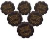 IBA Indianbeautifulart Brown Engraved Knobs Wooden Cupboard Door Knobs Pull Handle Pack of