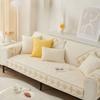 Sofa Cushion Fabric Ethnic Style Four Seasons Non-Slip Cotton Simple Modern Universal Backrest Towel Cover Thickened