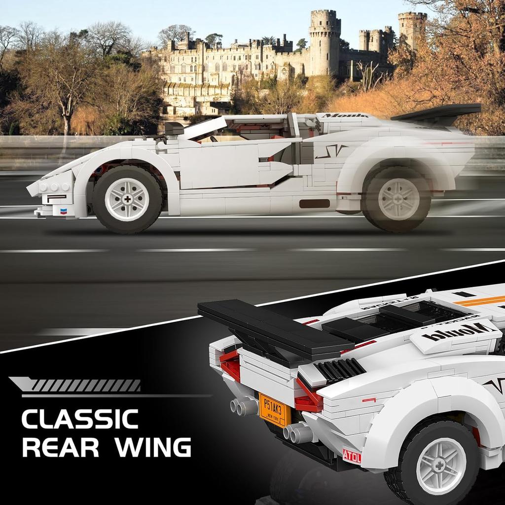 Mold King 10045 Technik Super Car Building Blocks, 1349 деталей для взрослых и молодежи, набор игрушечных строительных блоков для модели спортивного автомобиля от 14 лет и старше