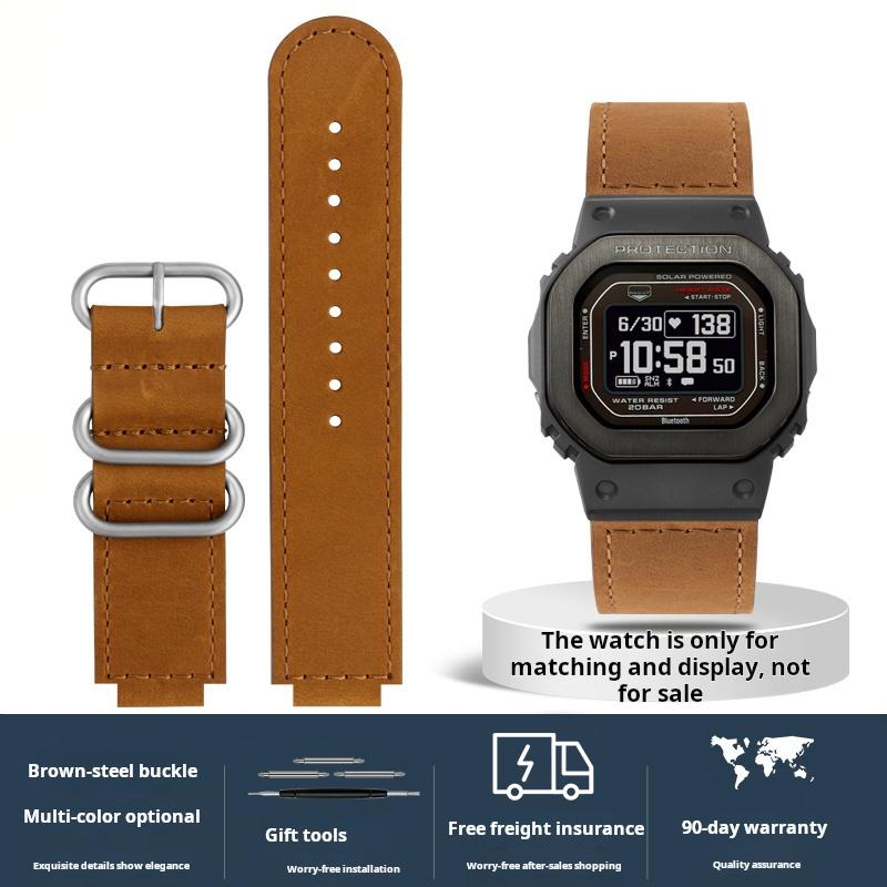 Модифицированные ретро-ремешки для часов из коровьей кожи для Casio G-SHOCK 3516 DW-H5600 DW-H5600MB с выпуклым концом кожаный ремешок для часов черный коричневый браслет