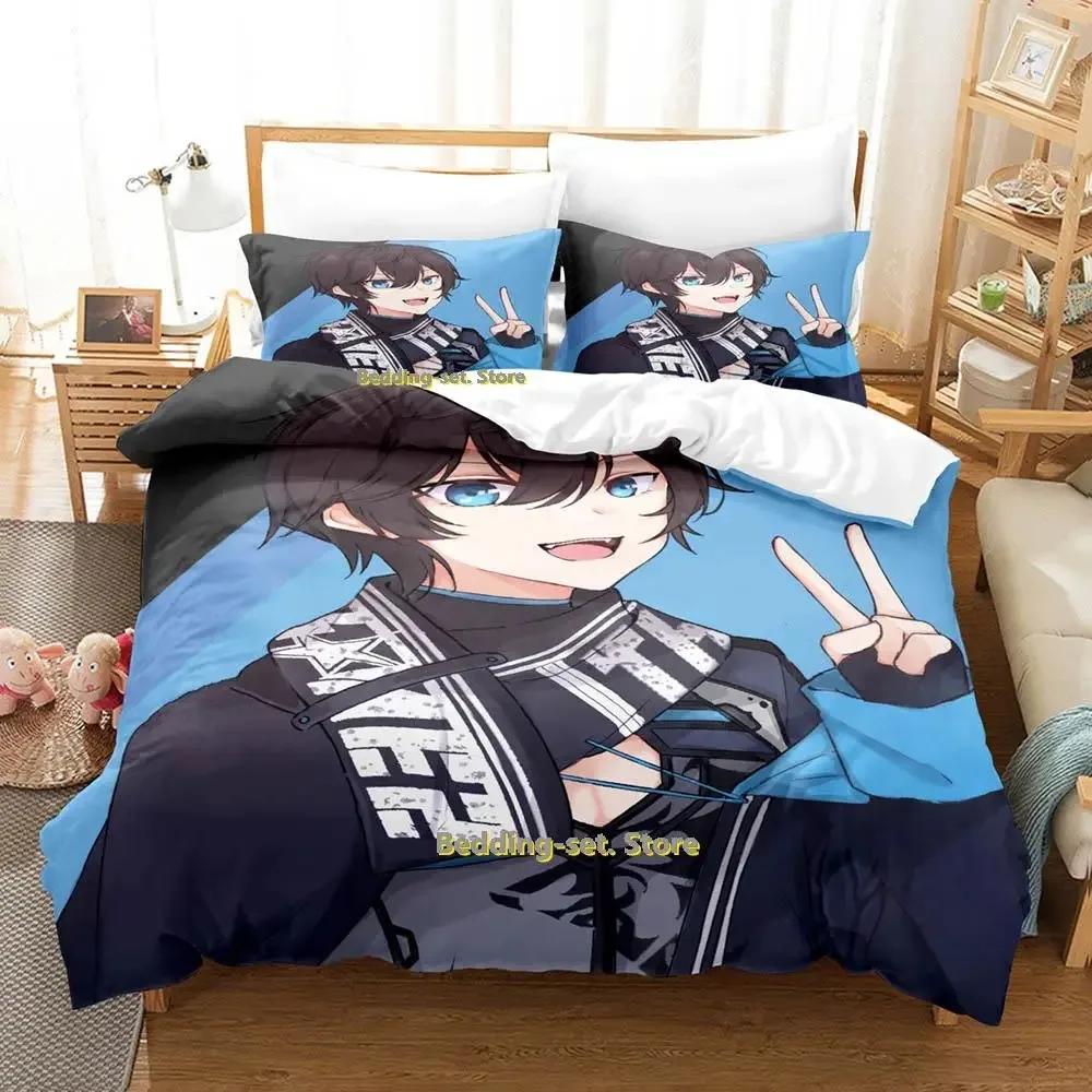 New Vtuber Axia Krone Bedding Set Single Twin Full Queen King Size Bed Set Adult Kid Bedroom Duvetcover Sets Anime Bed