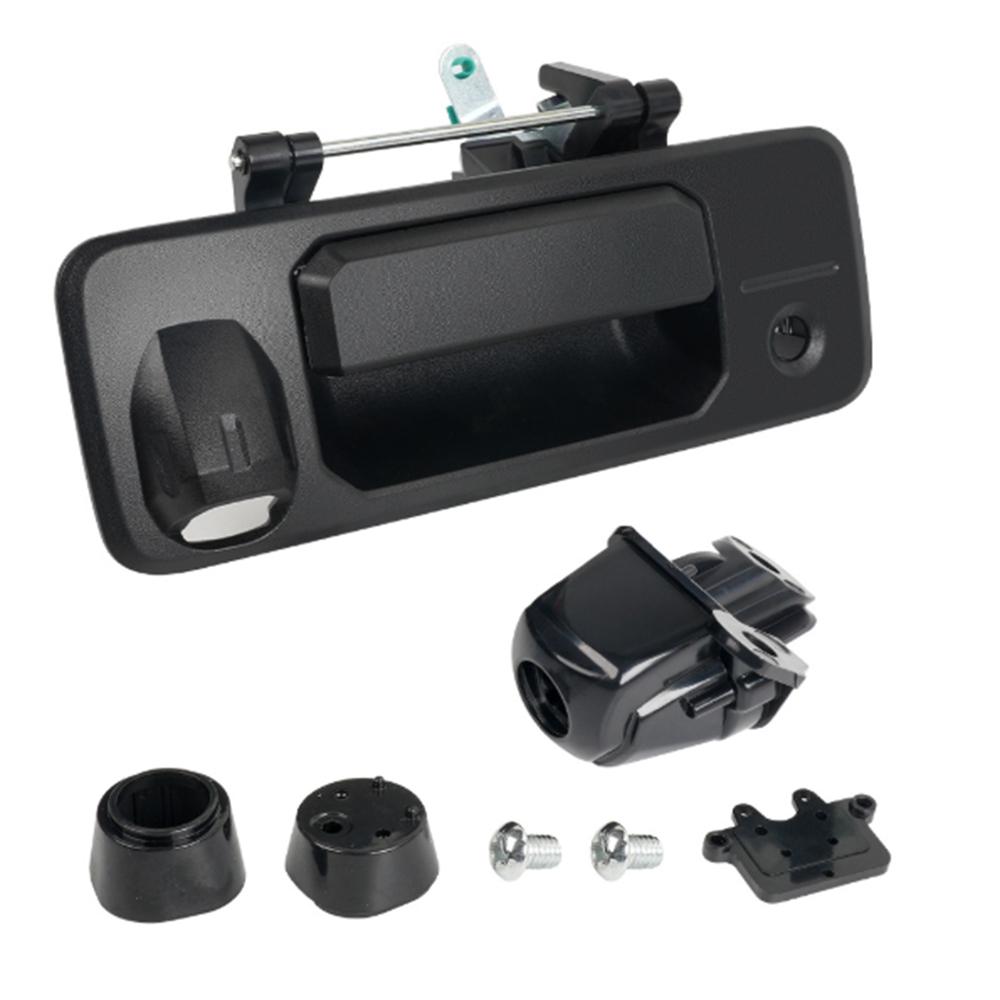 Pickup Truck Rear Tailgate Handle Matte Black ABS Door Latch Handle with Camera Mount Hole for 2014-2019 Tundra 2016-2020 Tacoma