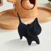 Статуэтка стоящего весеннего кота, черно-белая статуэтка котенка, скульптура, игрушка для снятия стресса и беспокойства, настольная