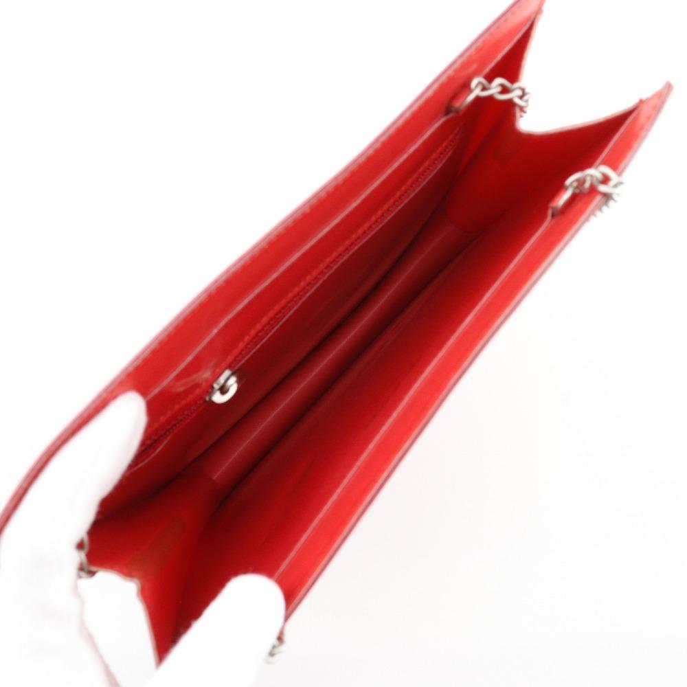 CHANEL Hologram Chain Shoulder Shoulder Bag COCO Mark Red Plastics Women Used