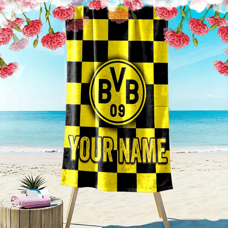 Custom Bvb Print Beach Towel, Large Soft Quick Dry Towel for Beach Camping Swimming