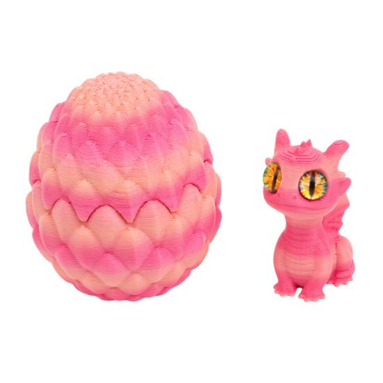 3D Printed Dragon Egg Figurine Mini Dragon Egg Statue Miniature Dragon Egg with Dragon Inside Desktop Decoration Ornament