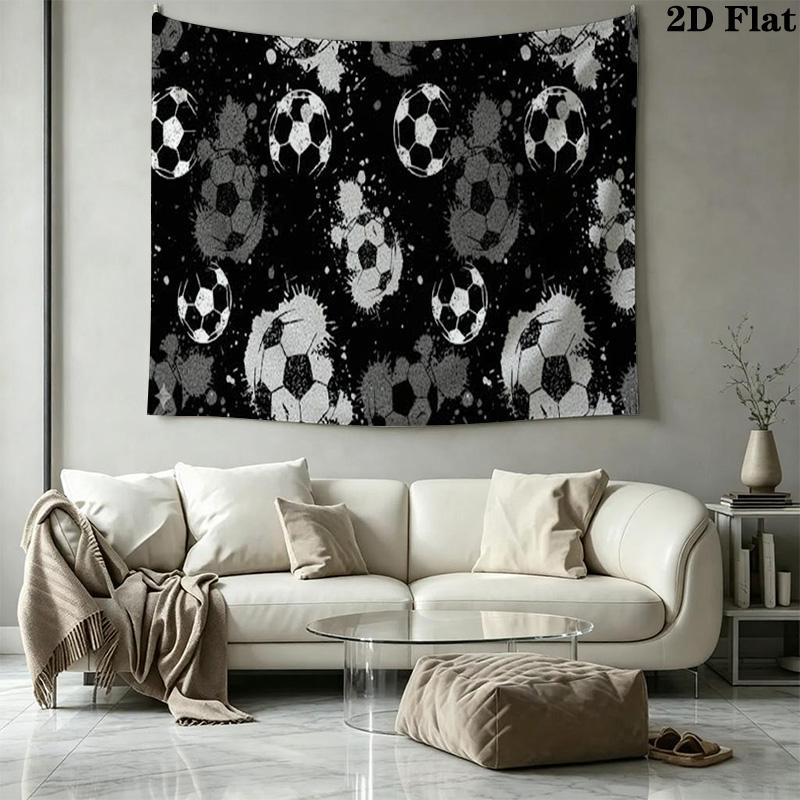 Soccer Wall Tapestry Aesthetic Wall Hanging Printed Fabric Blanket Decorative Tapestries for Bedroom Living Room Home Decor