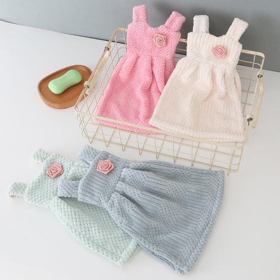 Платье принцессы в форме платья, мягкое коралловое флисовое подвесное полотенце для домашней кухни