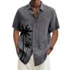 Дизайнерские весенне-летние мужские повседневные хлопковые однотонные рубашки с короткими рукавами, свободные рубашки