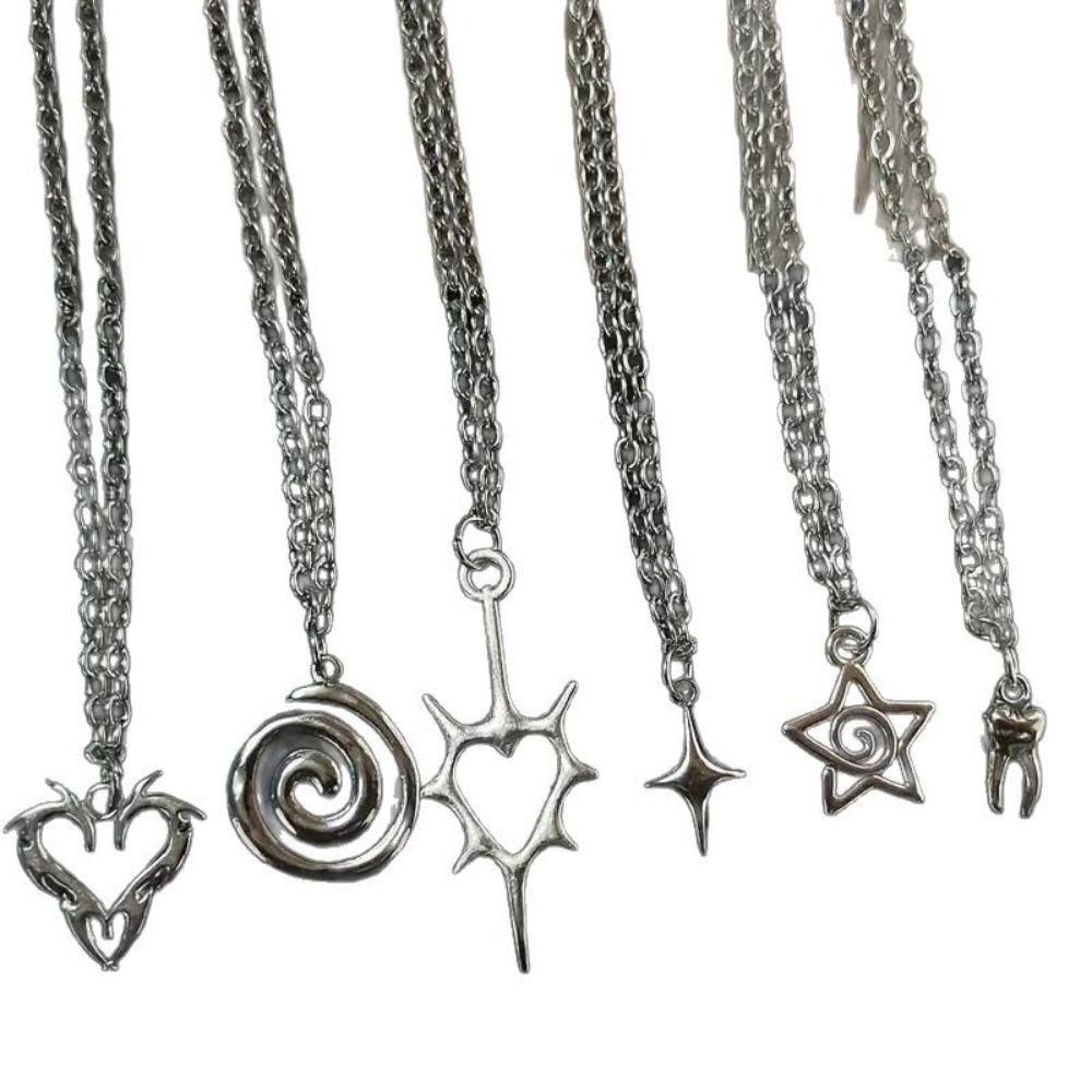 Gothic Charm Heart Teeth Pendant Choker Cahin Punk Necklace Sweet Cool Y2K Necklace Jewelry Gift