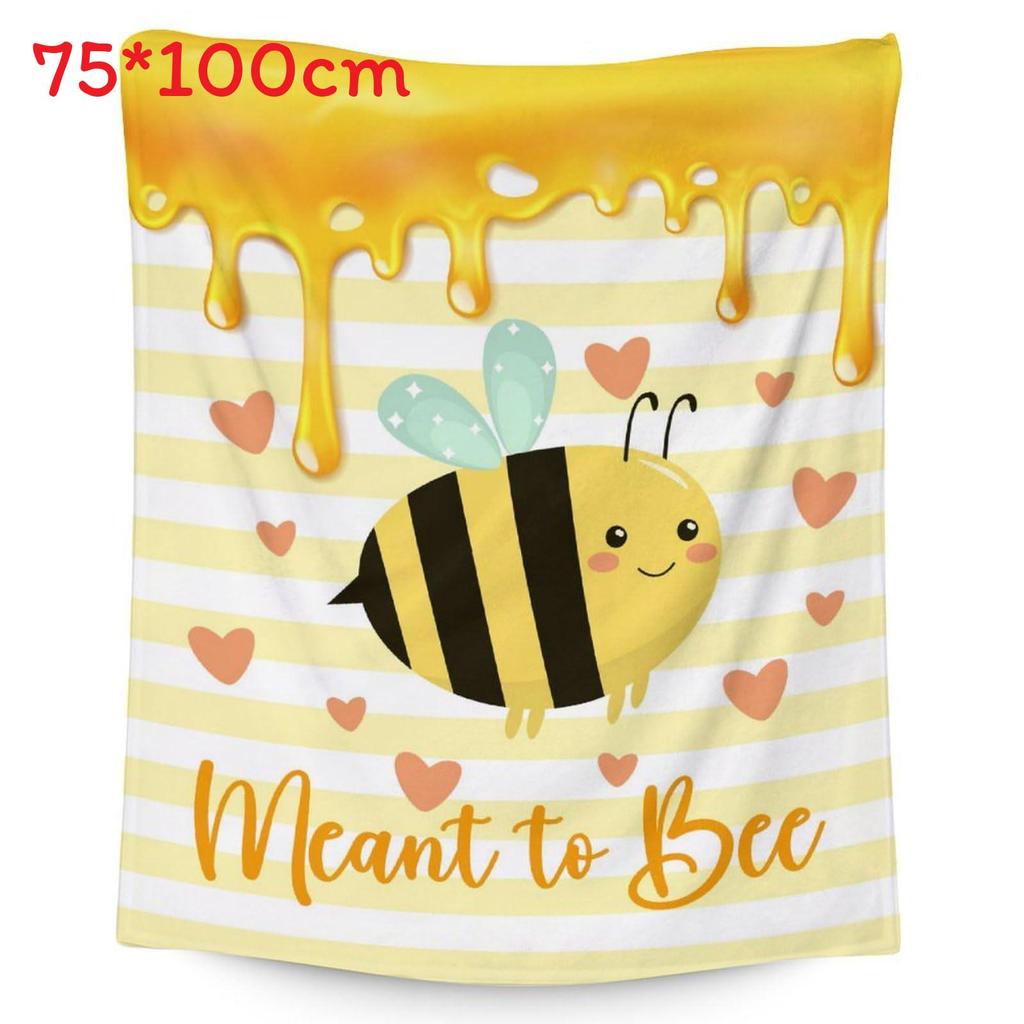 Мультяшный милый дизайн пчелы Легкий теплое флисовое одеяло для детей Домашний декор