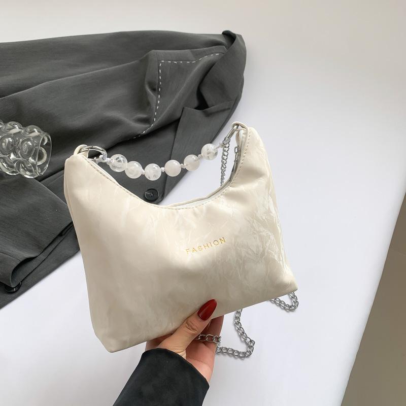 Новая летняя нишевая сумка с бисером, сумка через плечо на одном плече, маленькая сумка-цепочка, женская сумка-ведро в корейском стиле