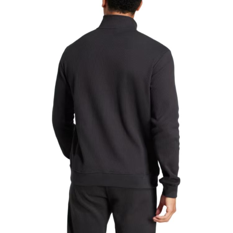 Adidas Мужская футболка Originals X All Blacks Essentials с длинным рукавом и вафельным узором на молнии JD4076