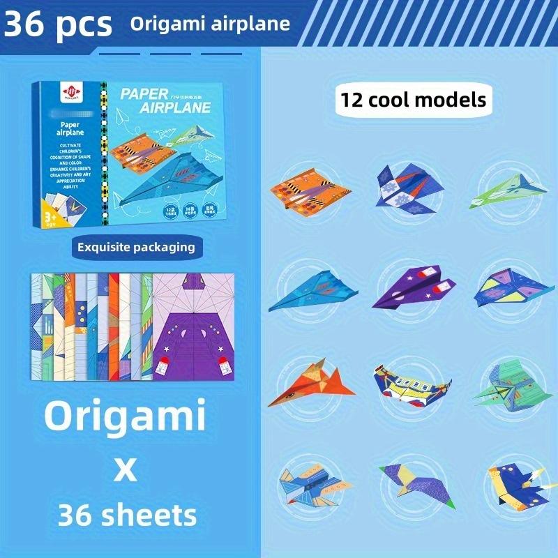 36 шт. цветной бумаги - Креативное оригами самолетик ручной работы, 3D оригами инструкция DIY, Лучшие подарки на праздник и день рождения