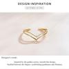 WOSTU 925 Sterling Silver Gold Plated Victoria's Rings, Women Stackable Adjustable Ring