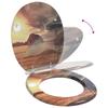Soft Close Toilet Seat Orange 44 x 38 cm MDF Board