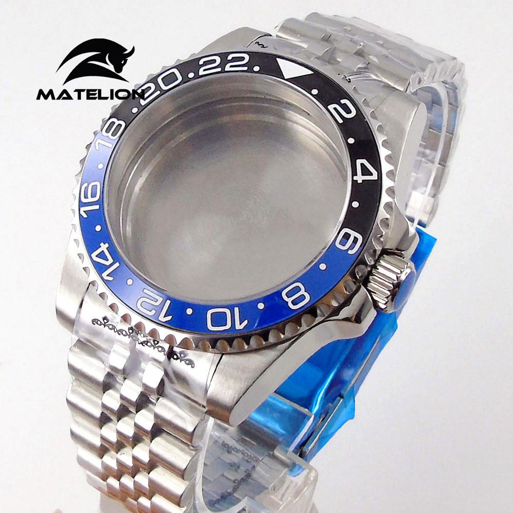 Корпус для дайвинга Matelion 200M, 40 мм, подходит для NH35 NH36 NH34 GMT ETA 2824 PT5000, браслет Jubilee, сапфировое стекло, застежка-слайдер