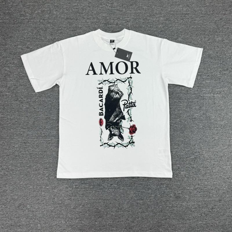 Cross-border trendy brand PATTA European and American street creative fun printing men's and women's casual loose short-sleeved collection T-shirt 