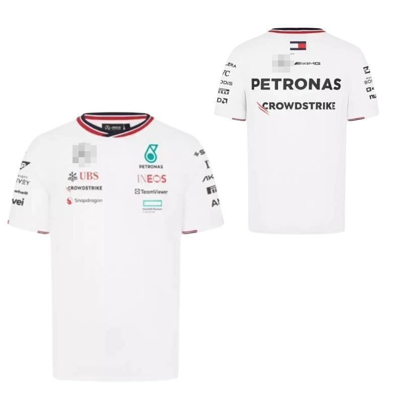 Стильная футболка 2024 F1 -benz Team с коротким рукавом и удобным свободным кроем