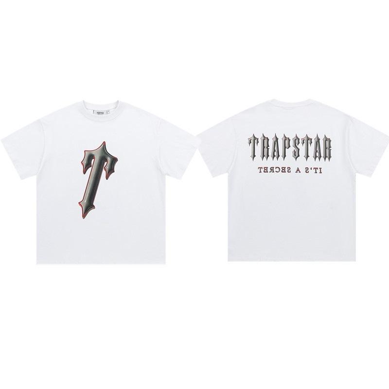 Cross-border new graffiti letter printing European and American street trendy brands loose and versatile casual men's and women's short-sleeved round
