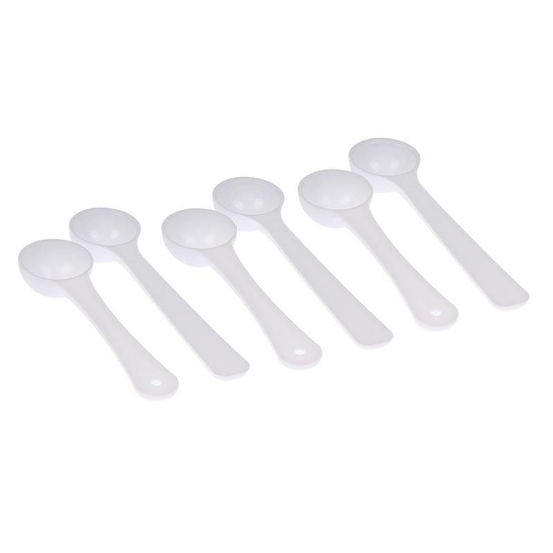 20Pcs Powder Spoon White Measuring Spoon Plastic Small Spoon